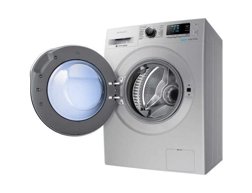 Samsung WD90J6410AS washer dryer Freestanding Front-load Silver – image 6