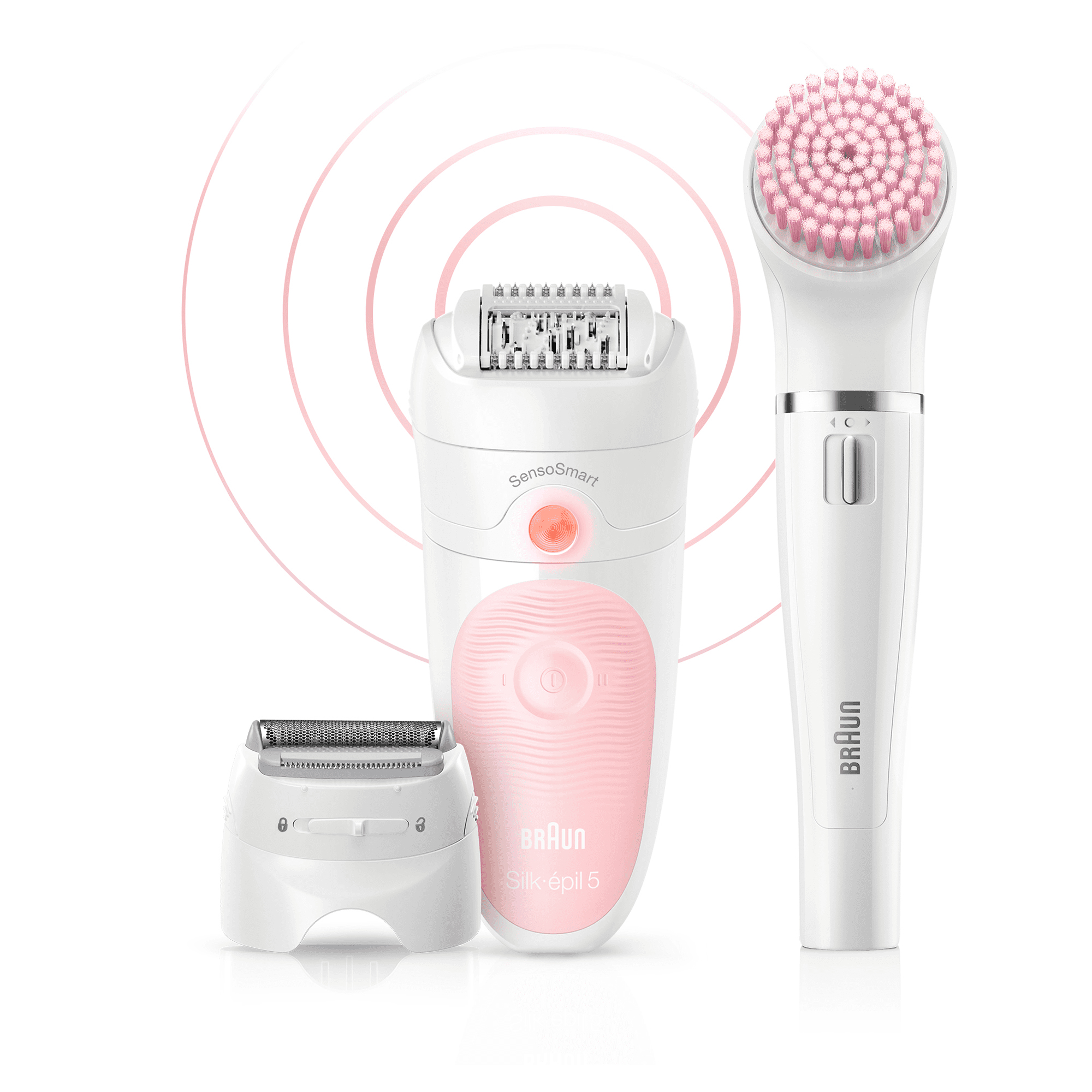 Braun Silk-épil 5 Wet&Dry Silk-épil Beauty Set 5 5-885 Starter 4-in-1 Cordless Wet & Dry Hair Removal - Epilator, Shaver, Trimmer, Face Cleanser – image 1