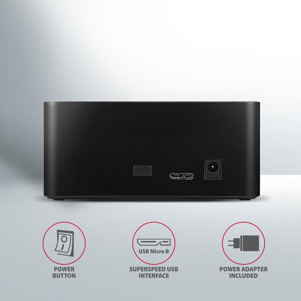 Axagon ADSA-SN storage drive docking station USB 3.2 Gen 1 (3.1 Gen 1) Type-A Black – image 9
