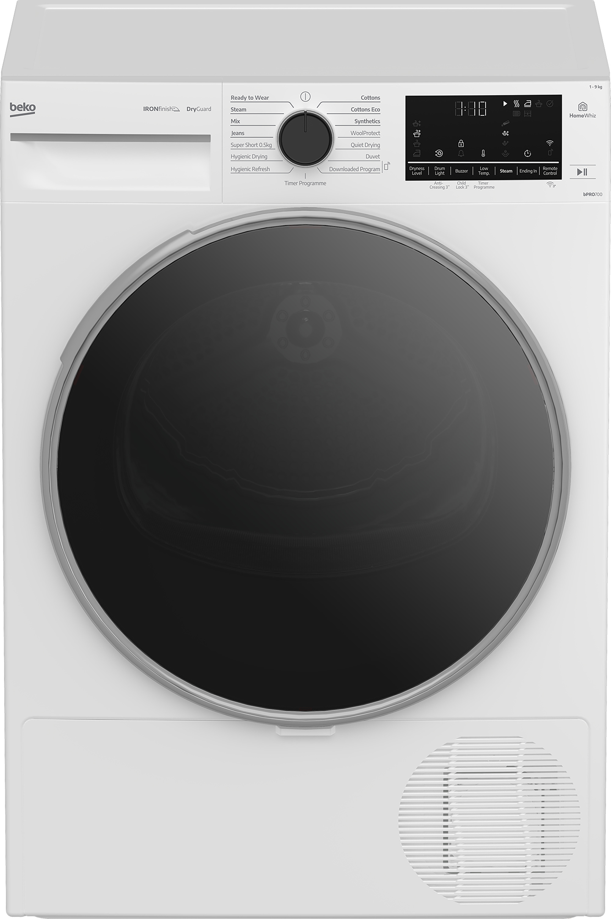 Beko B5T49251INW 9kg Heat Pump Tumble Dryer with IronFinishTM Technology