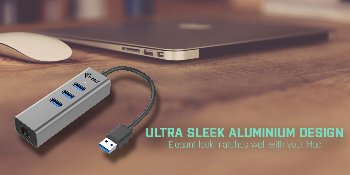i-tec Metal USB 3.0 HUB 3 Port + Gigabit Ethernet Adapter – image 8