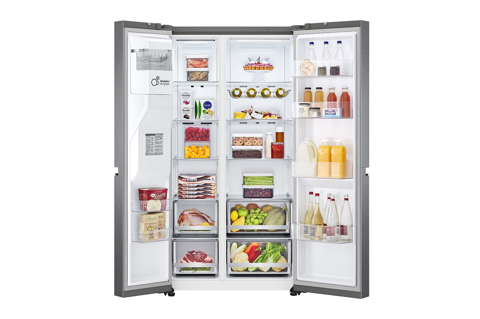 LG GSLV80DSLF side-by-side refrigerator Freestanding – image 2