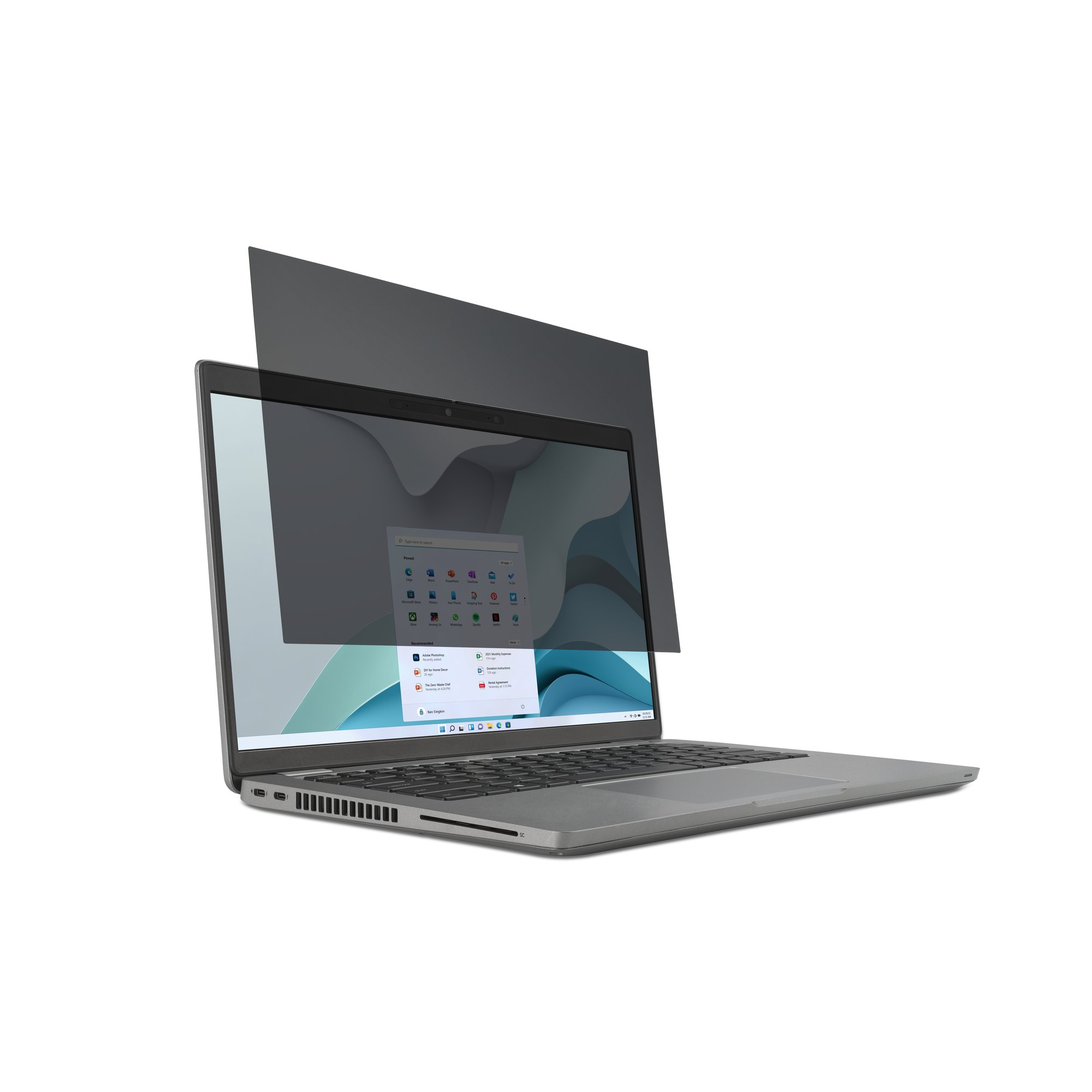 Kensington EQ - Notebook privacy filter - 2-way - removable - adhesive, hinge tabs - 15.6"