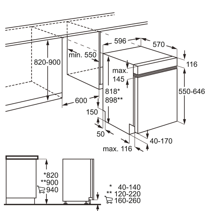 Electrolux TP893X Semi built-in 12 place settings – image 2