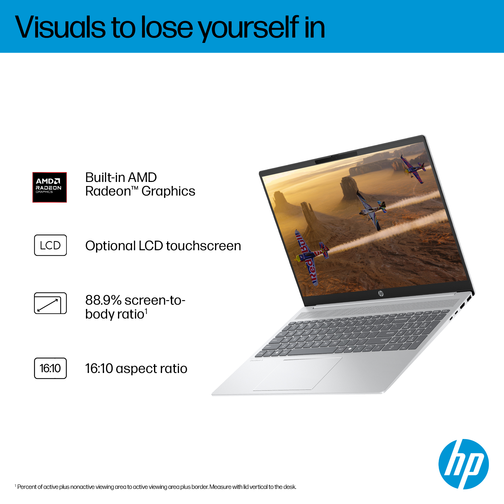 HP OmniBook 5 Laptop 16-bc1007nax AMD Ryzen™ 7 8840U 40.6 cm (16″) 2K 16 GB LPDDR5-SDRAM 1 TB SSD Wi-Fi 6 (802.11ax) Windows 11 Home AI PC Silver image 10