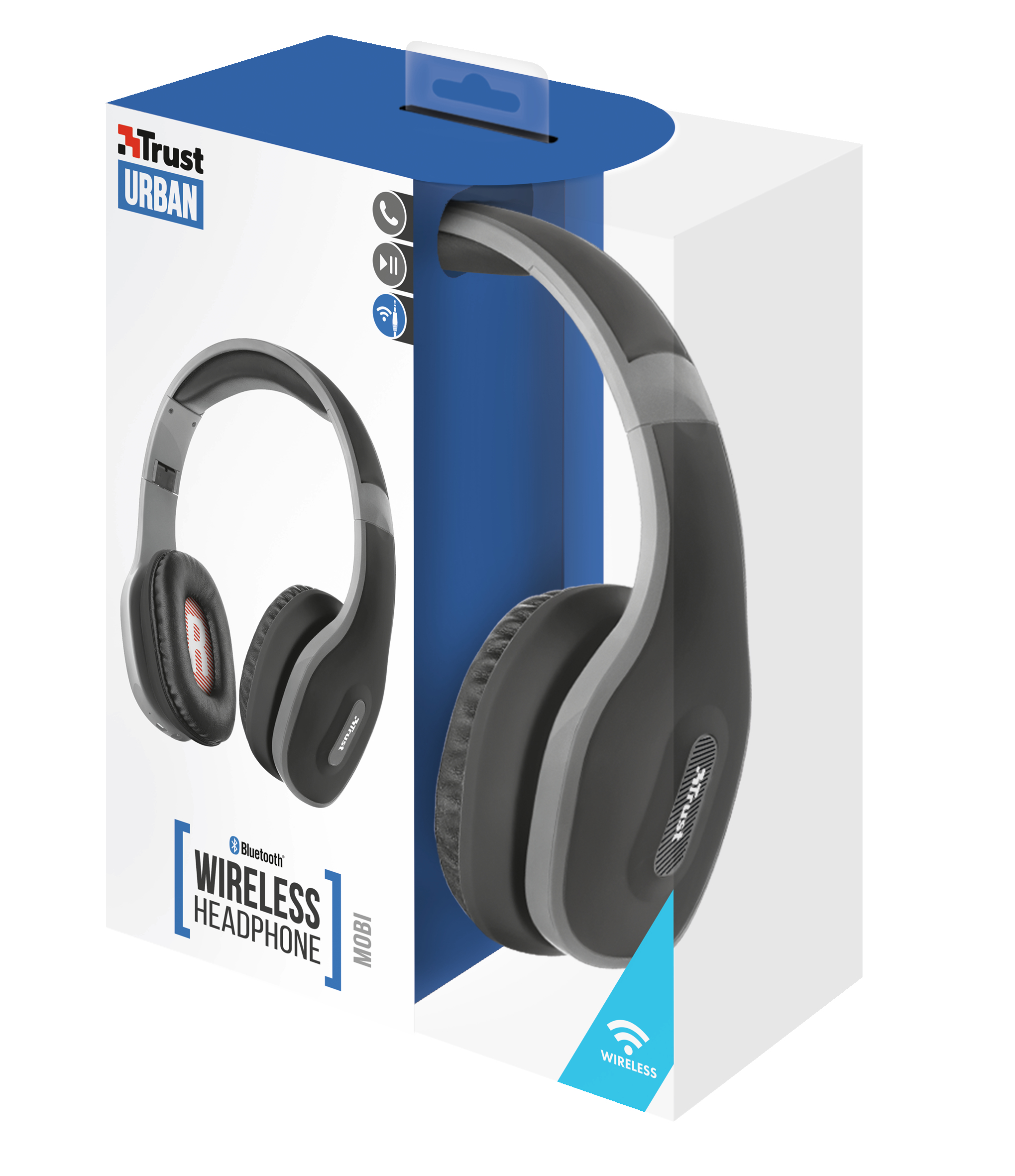 Trust Mobi Headset Wired & Wireless Head-band Calls/Music Bluetooth Black – image 7