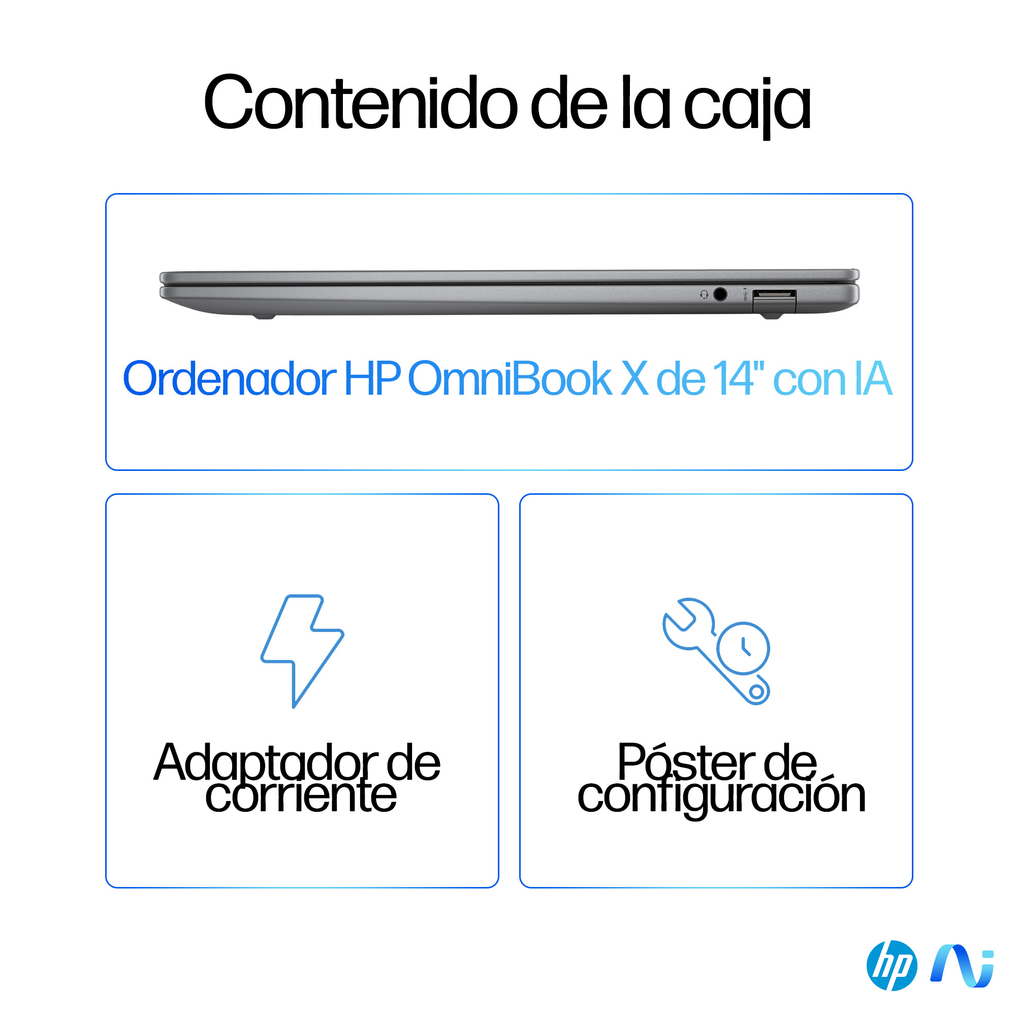 Portátil - HP OmniBook X 14- fe0002ns Copilot+ PC, 14" 2K, Snapdragon® Elite X1E-78-100 45 TOPS, 16GB RAM, 1TB SSD, Adreno Graphics, Windows 11 H - imagen 6