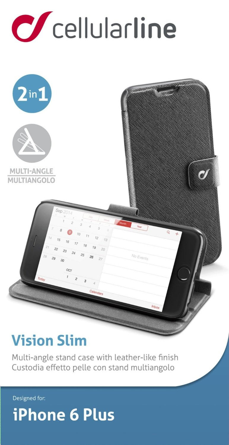 Cellularline VISIONSLIMIPH655K mobile phone case Folio Black – image 3