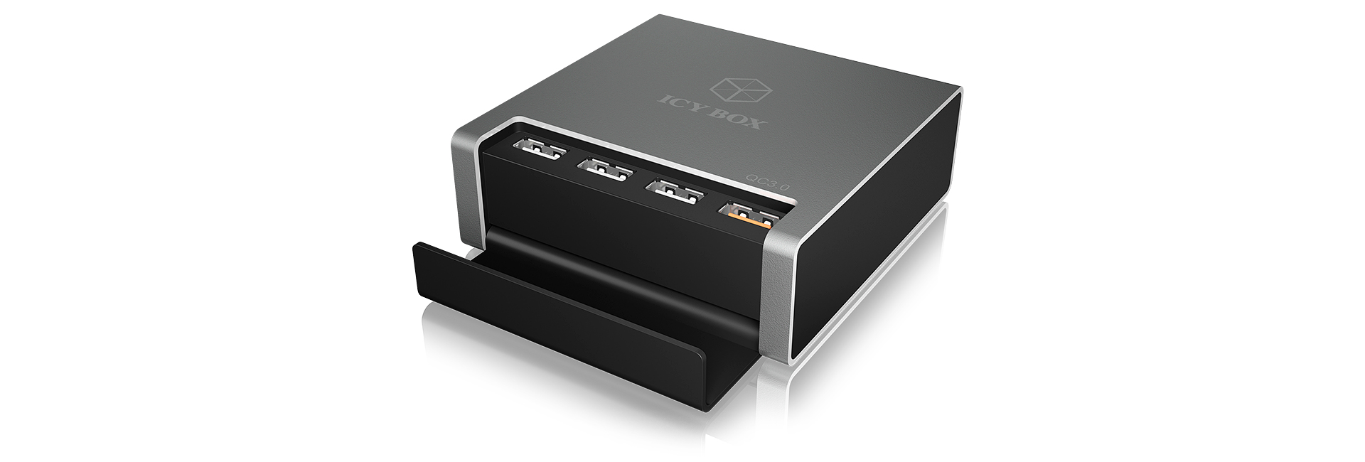 ICY BOX IB-CH405-QC3 Universal Anthracite USB Indoor – image 2