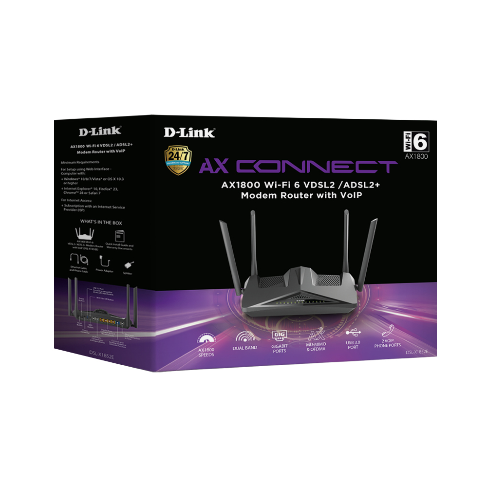 D-Link DSL-X1852E/AU wireless router Gigabit Ethernet Dual-band (2.4 GHz – image 3