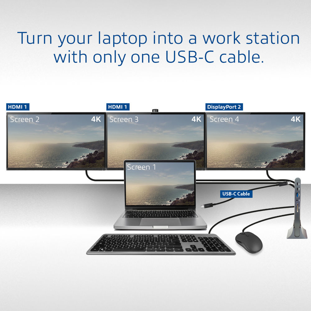 ACT AC7047 laptop dock/port replicator Wired USB 3.2 Gen 1 (3.1 Gen 1) Type-C Grey – image 4