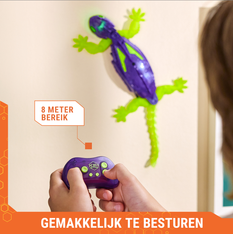 Spin Master HEX BOTS Glow-in-the-Dark Gecko, Rechargeable Remote Control Robot Kids Toys, Climbs up Walls for Prank Toys & Games, RC Robot for Boys & Girls Ages 4 & Up – image 4
