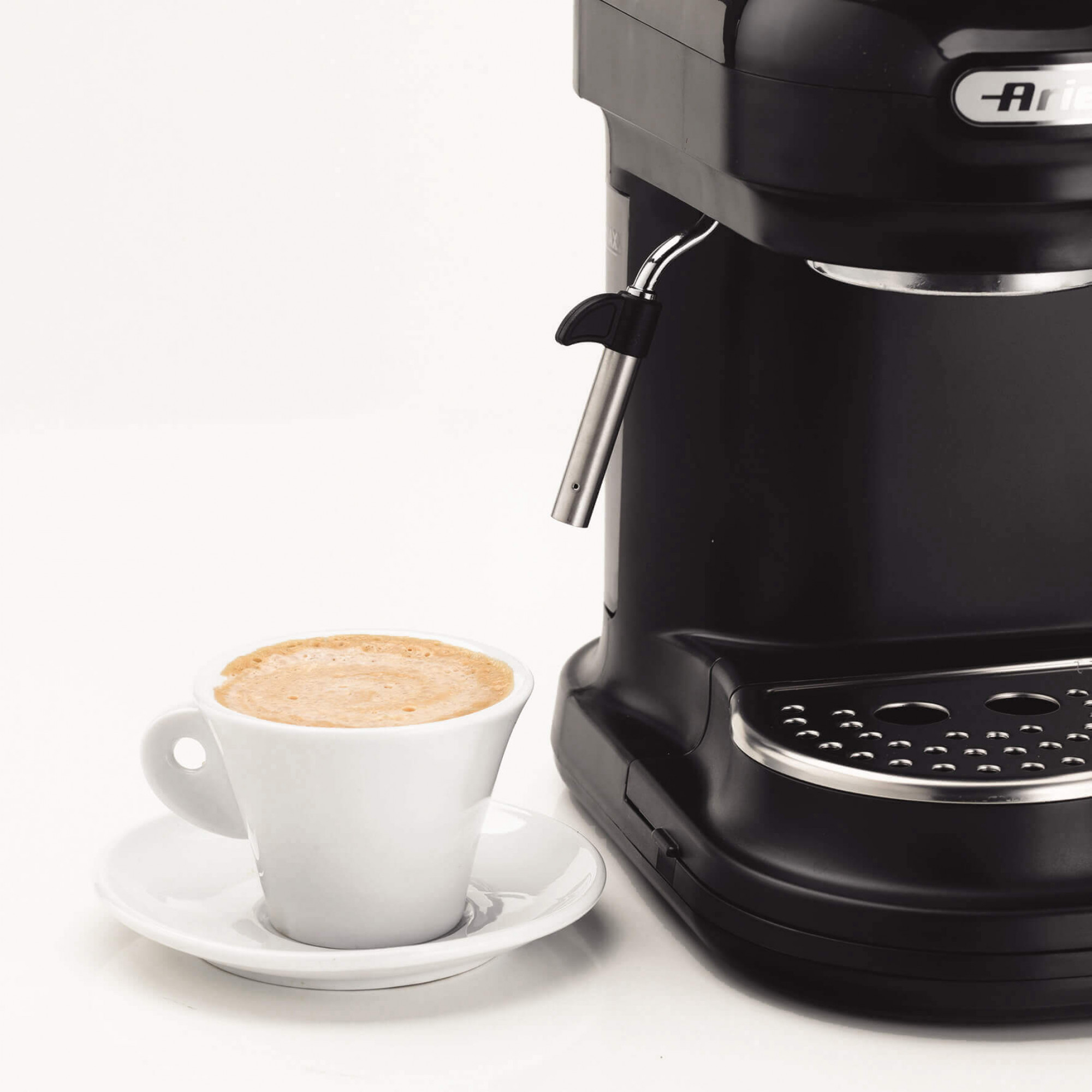 Ariete 1318 Moderna Espresso Machine with Integrated Coffee Grinder, For Coffee Beans and Ground Coffee, Milk Frothing Cappuccino Maker, 1 and 2 Cup Filter, 108 – image 2