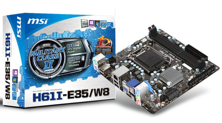MSI H61I-E35/W8 motherboard Intel® H61 LGA 1155 (Socket H2) mini ITX – image 2
