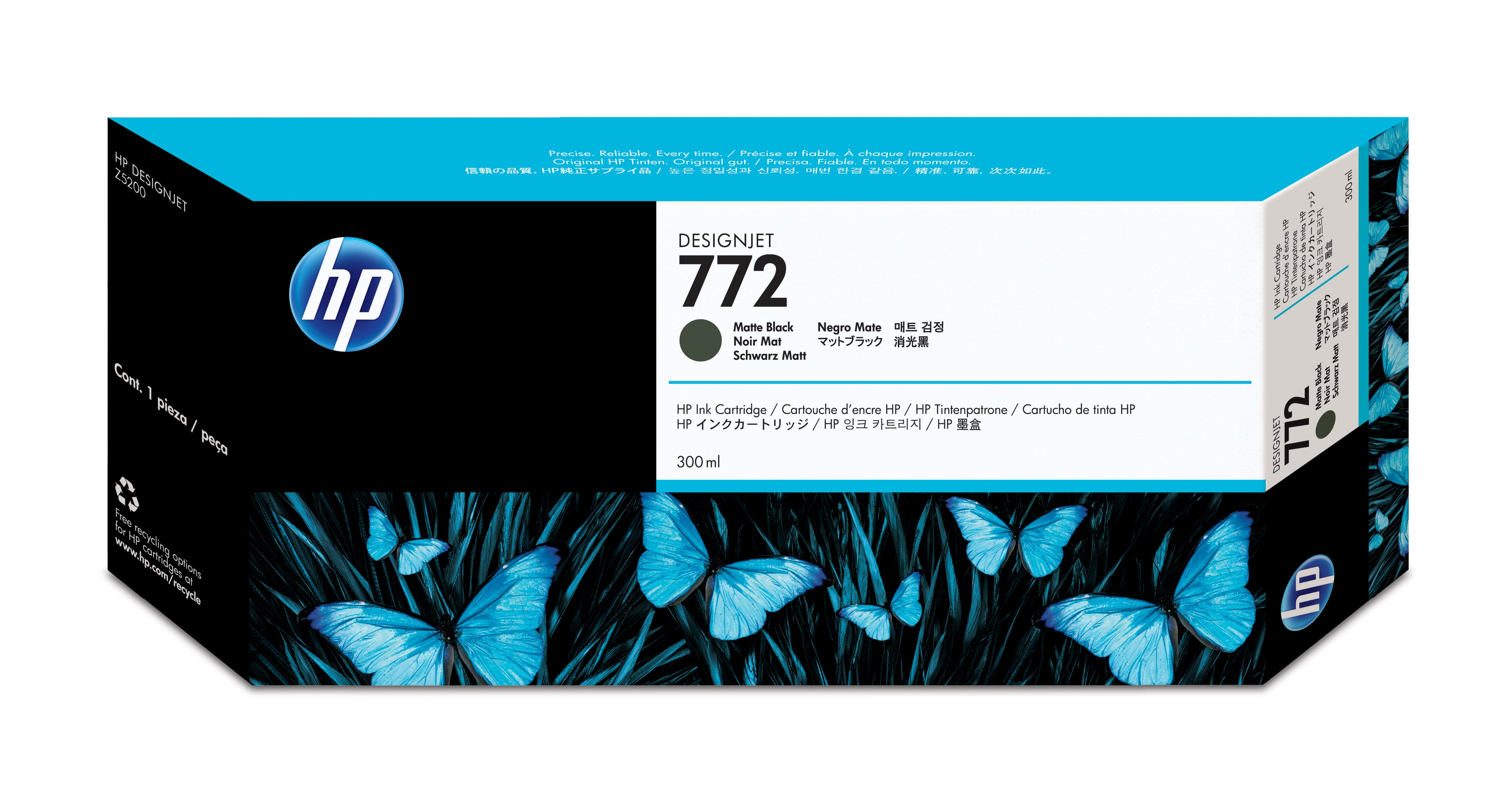 Cartucho De Tinta Hp 772 Negro Mate Original (Cn635A) - CN635A