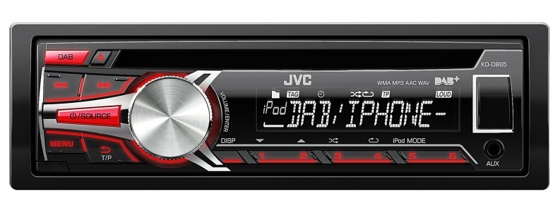 JVC KD-DB65ATE car media receiver Black