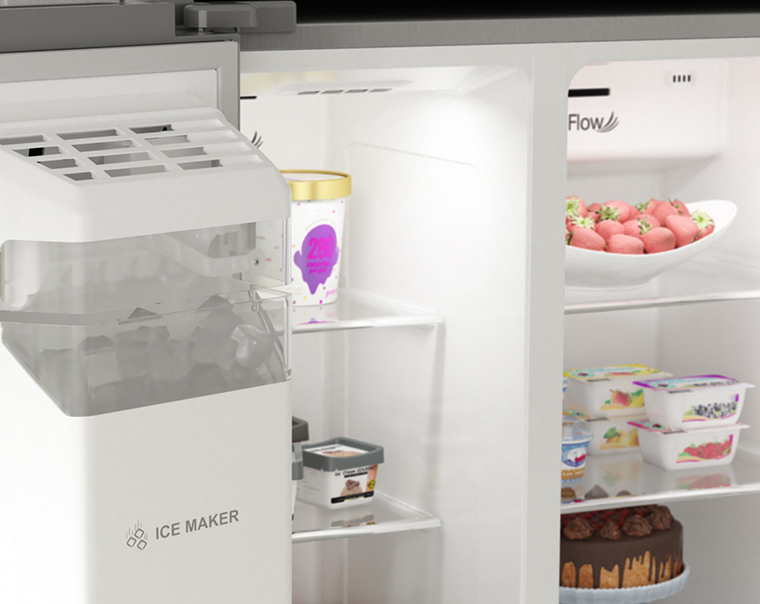 Hisense RS694N4BB1 side-by-side refrigerator Freestanding – image 8
