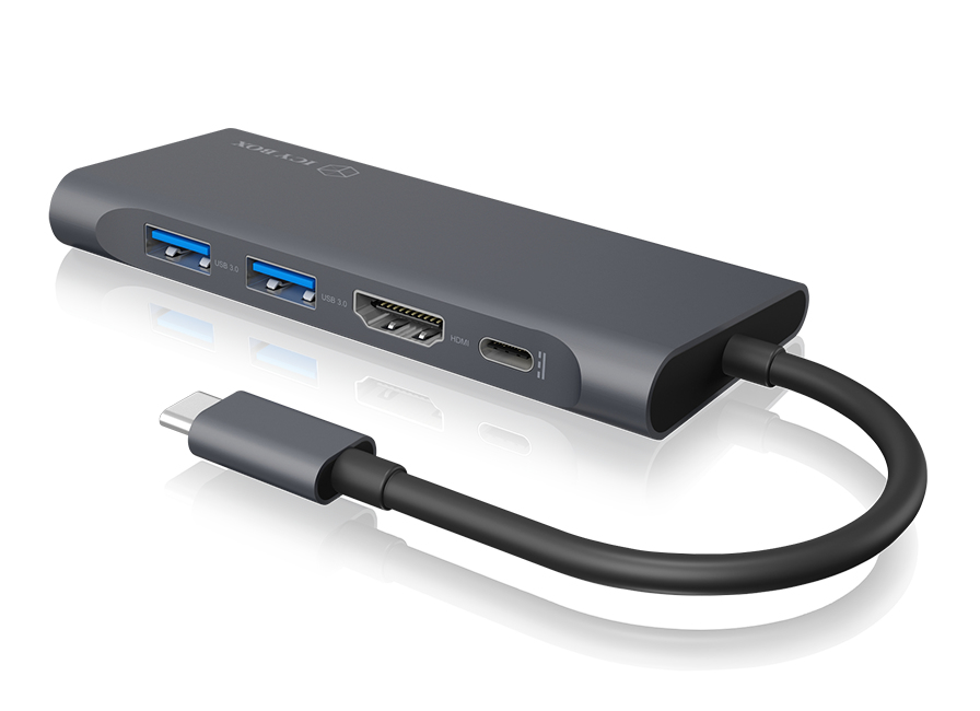 ICY BOX IB-DK4022-CPD Wired USB 3.2 Gen 1 (3.1 Gen 1) Type-C Anthracite, Black – image 2