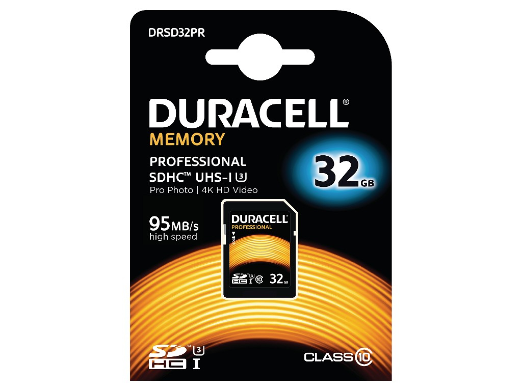 Duracell 32GB SDHC Class 10 UHS-3