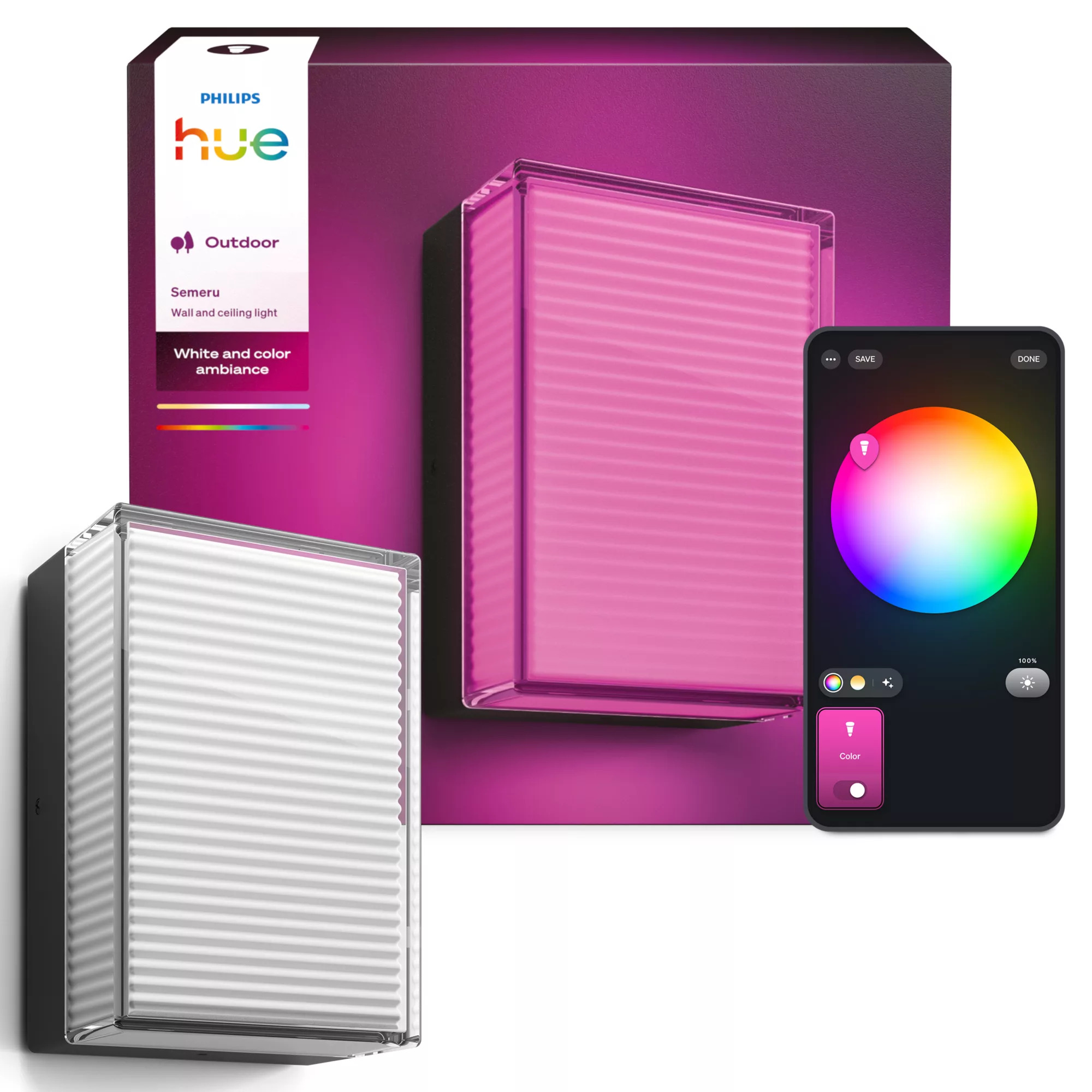 Philips by Signify Philips Hue Semeru wall light rectangular – image 4
