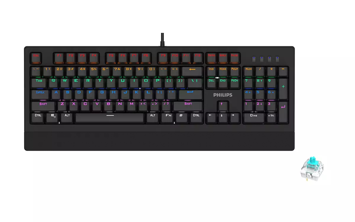 Philips G400 Series SPK8403BQ/93 keyboard Gaming USB QWERTY Black
