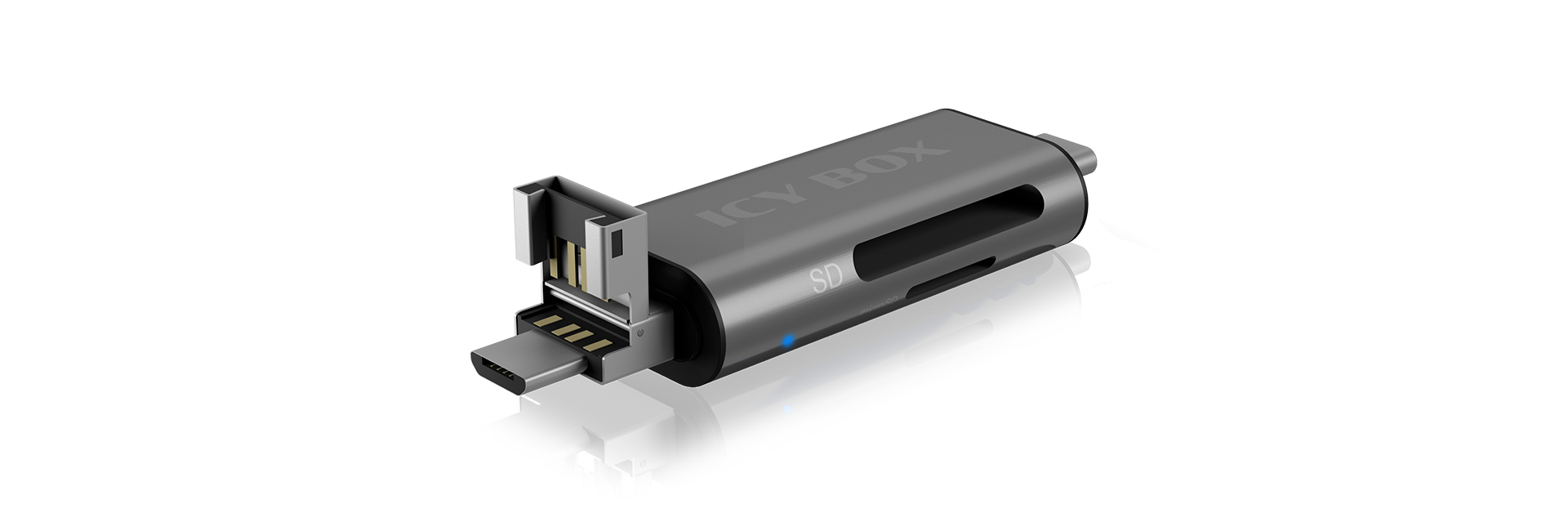 ICY BOX IB-CR201-C3 card reader USB 3.2 Gen 1 (3.1 Gen 1) Type-C Anthracite – image 5