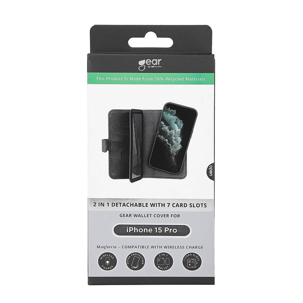 Gear Wallet Case 2-in-1 7 Card Slots MagSeries Black - iPhone 15 Pro – image 2