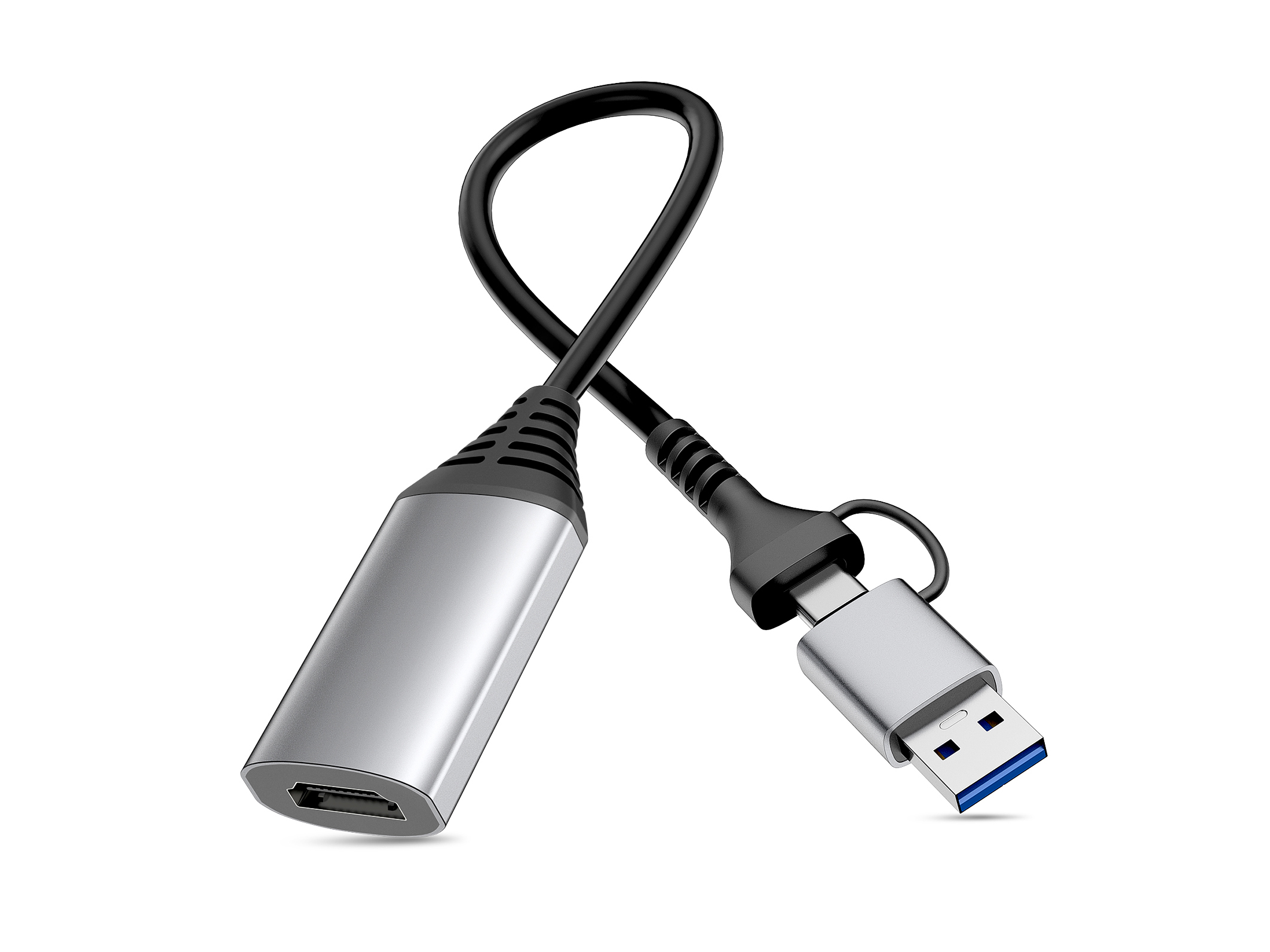 Equip Adapter USB-C/A->HDMI       1920x1080/ 60Hz       Alu.