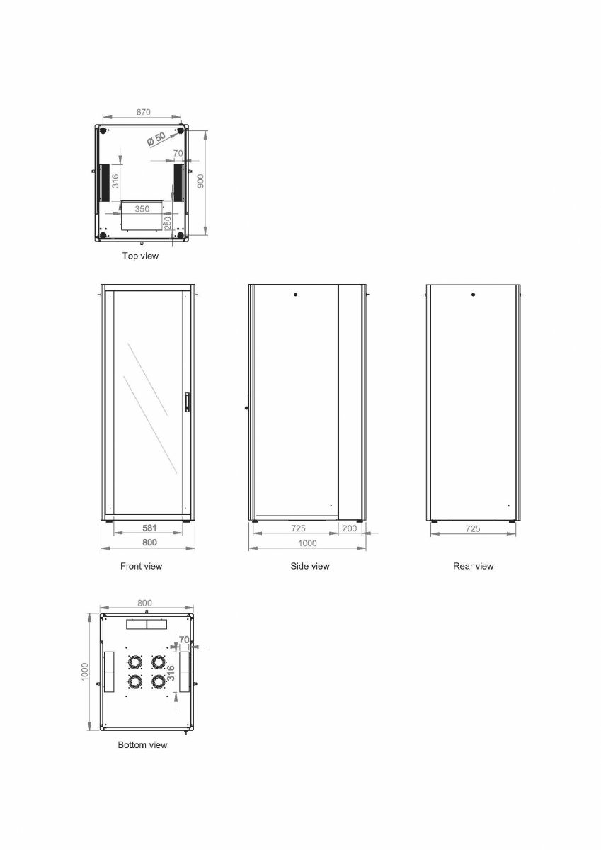 Equip Basic Flex 19' Cabinet, 42U – image 2