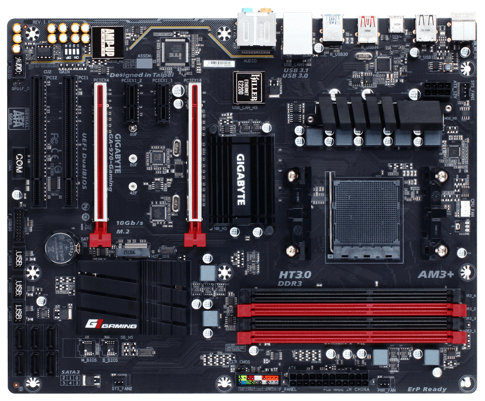 GIGABYTE GA-970-GAMING motherboard AMD 970 Socket AM3+ ATX – image 2