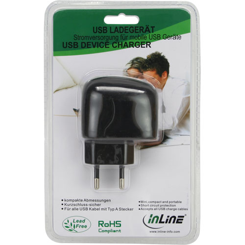 InLine 31500S mobile device charger Mobile phone, MP3, MP4, Tablet Black USB Indoor – image 2