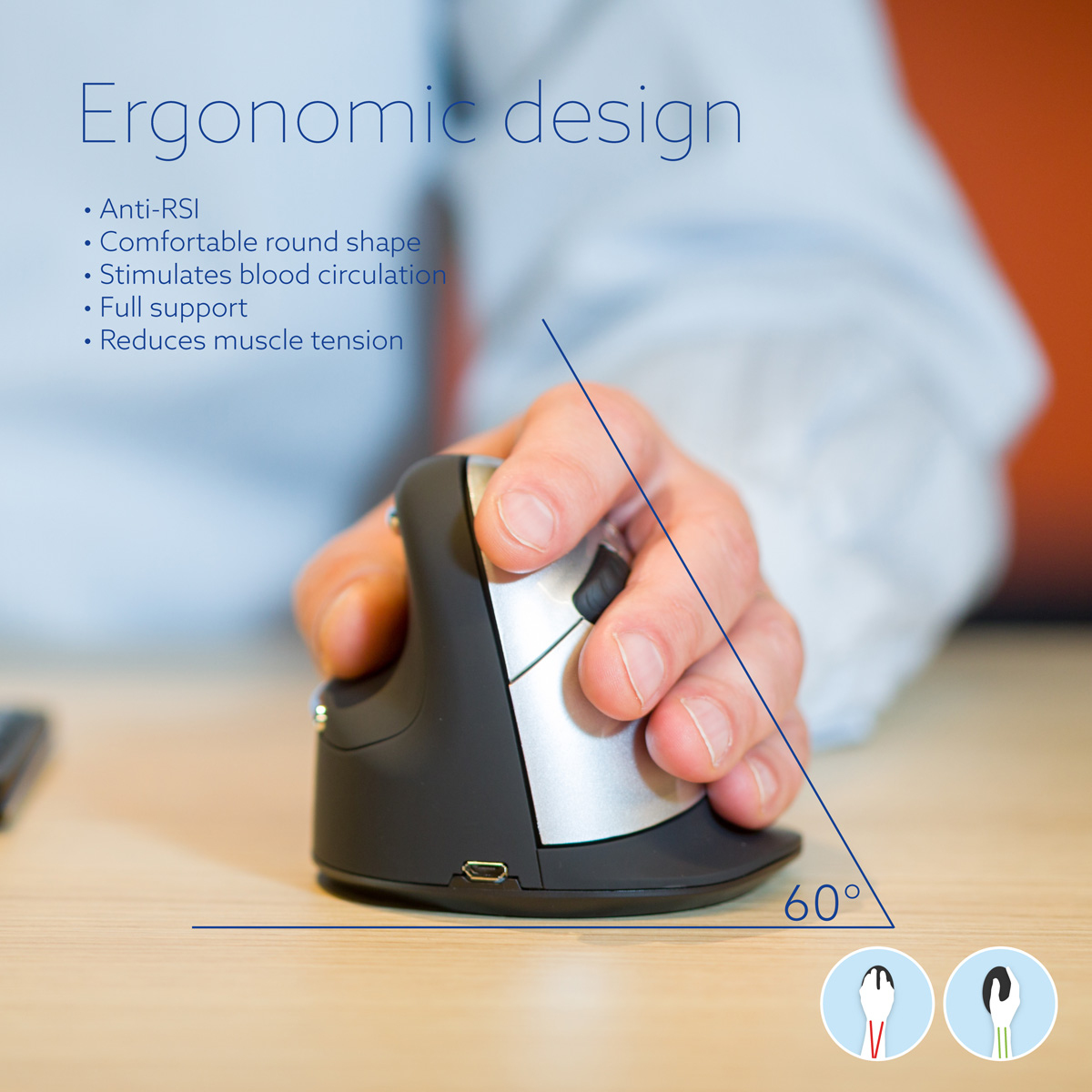 R-Go Tools Ergonomic mouse R-Go HE Break with break software, large (hand size ≥ – image 7