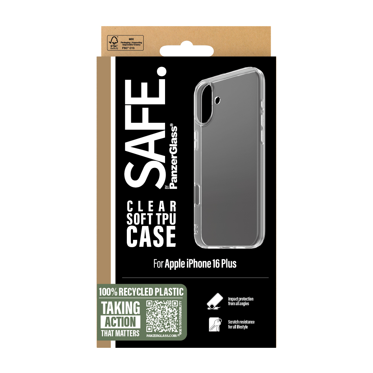 PanzerGlass SAFE. by PanzerGlass® TPU Case Transparent iPhone 16 Plus – image 3