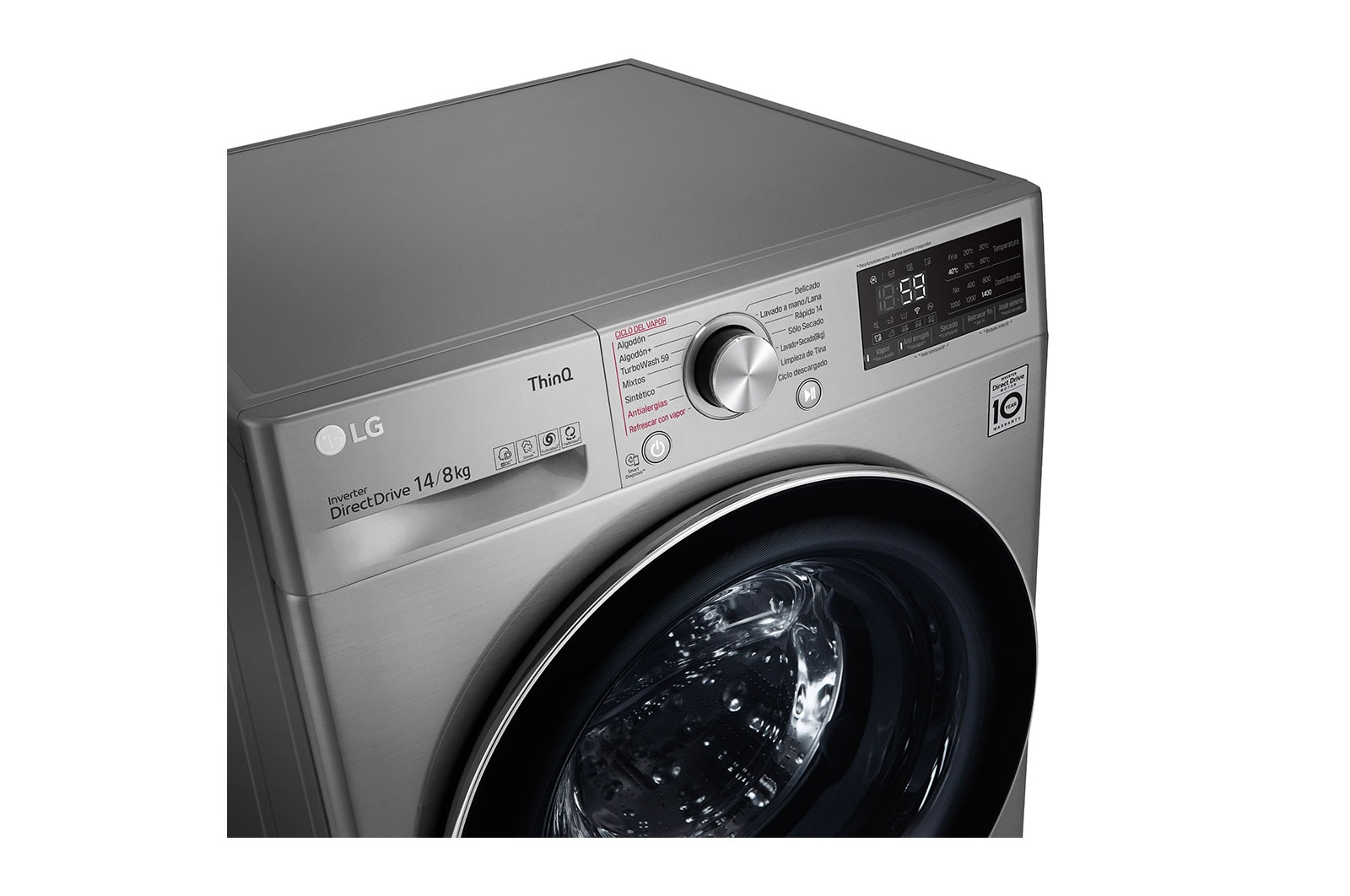 LG WD14VV3S6C washer dryer Freestanding Front-load Stainless steel – image 7