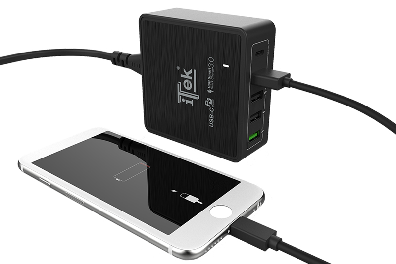 itek ITSCT4UC60 mobile device charger Universal Black AC Fast charging Indoor – image 3