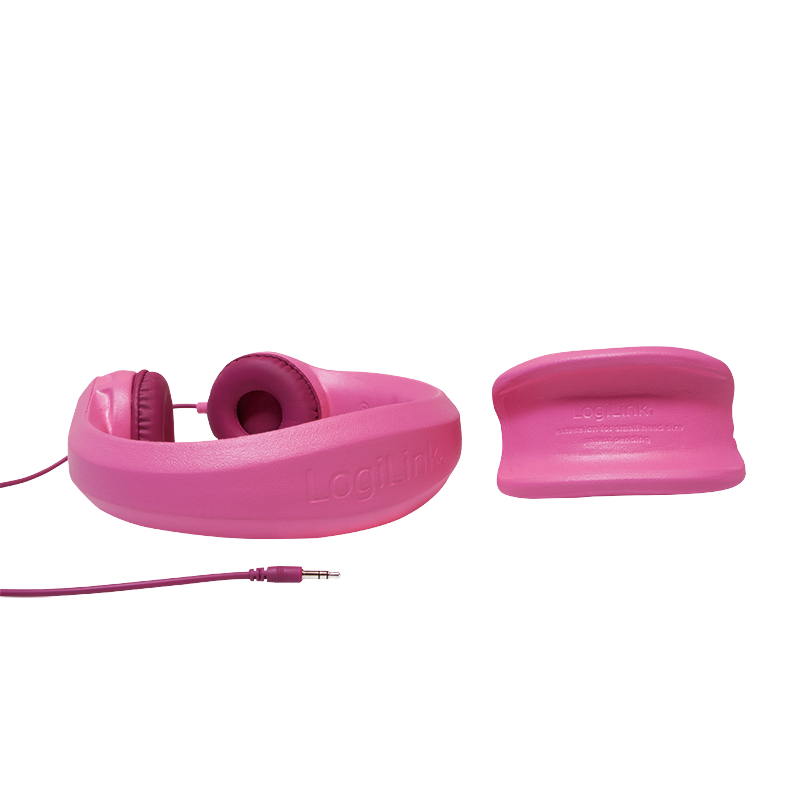 LogiLink HS0046 headphones/headset Wired Head-band Music Pink – image 4