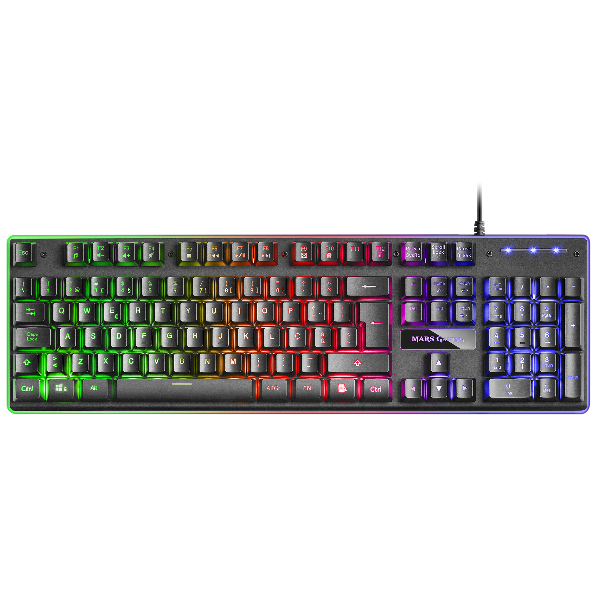 Mars Gaming MCPXBPT Combo Keyboard H-Mech FRGB Ultralight Mouse 10000DPI and XXL Mousepad Black Portuguese Language – image 2