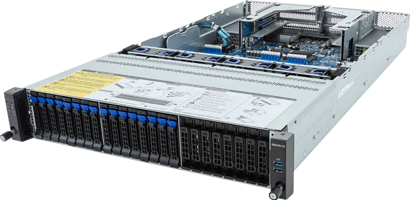 GIGABYTE R283-Z92-AAV1 LGA 6096 Rack (2U) Black, Steel