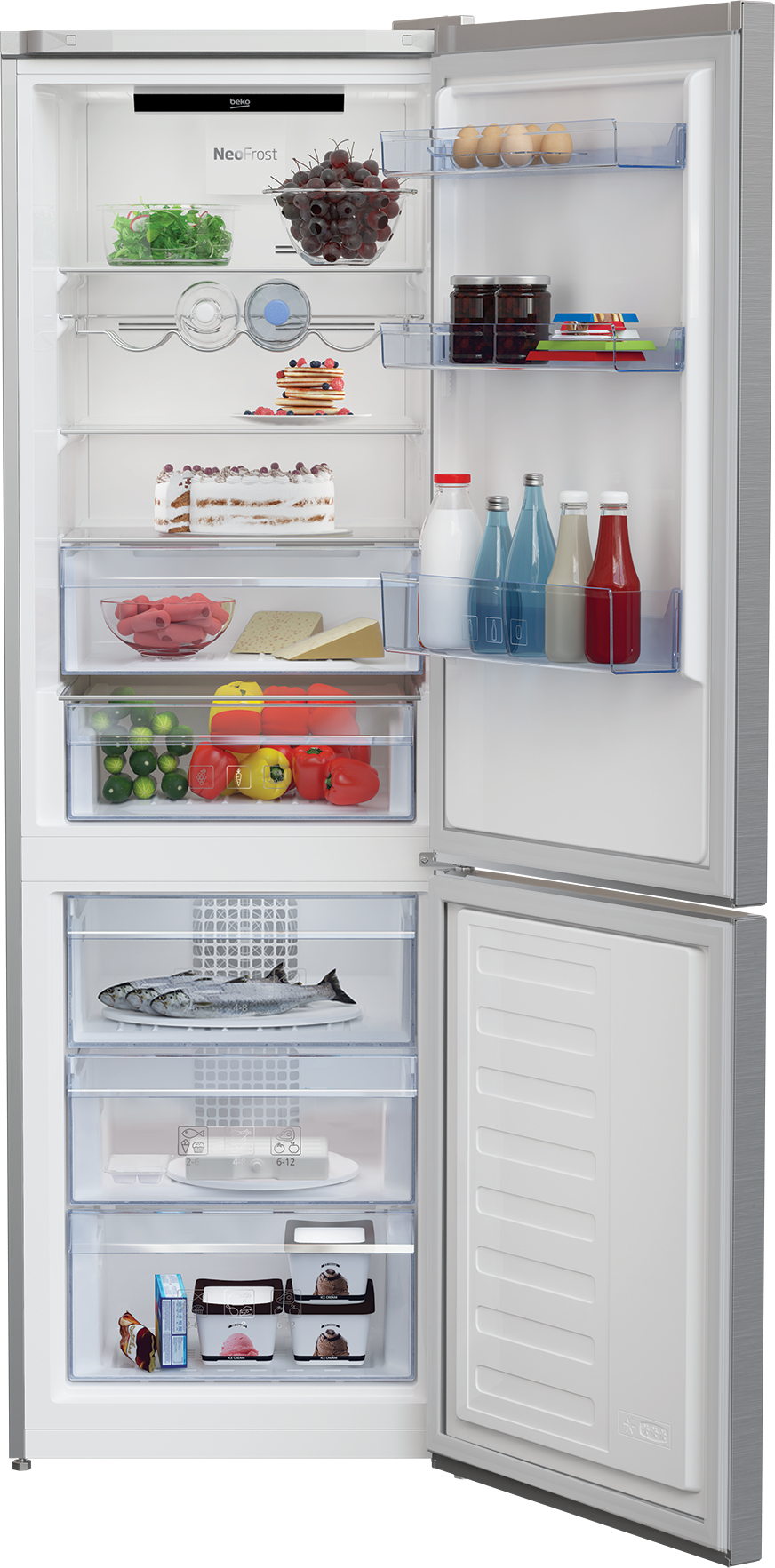 Beko RCNE366E50XBN fridge-freezer Freestanding – image 3