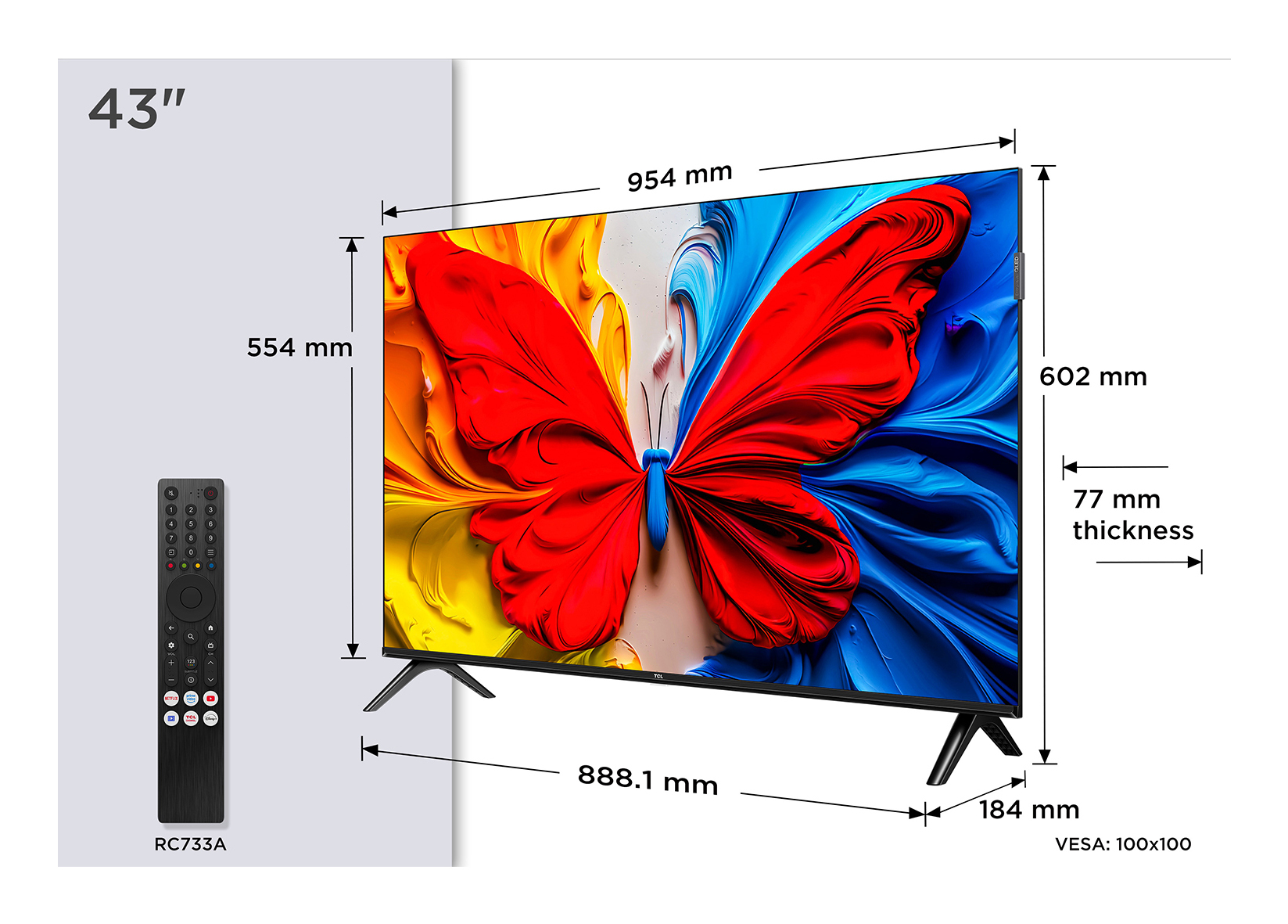 TV Tcl QLED 43S59K 108 cm 2025 — photo 1
