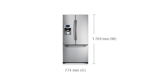 Samsung RFG23UERS side-by-side refrigerator Freestanding – image 2
