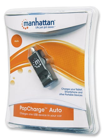 Manhattan Car/Auto Mobile Device Charger (Clearance Pricing), USB-A Output, Charging 2.1A, Surge Protection, Black, Phone Charger, Three Year Warranty, Blister – image 7