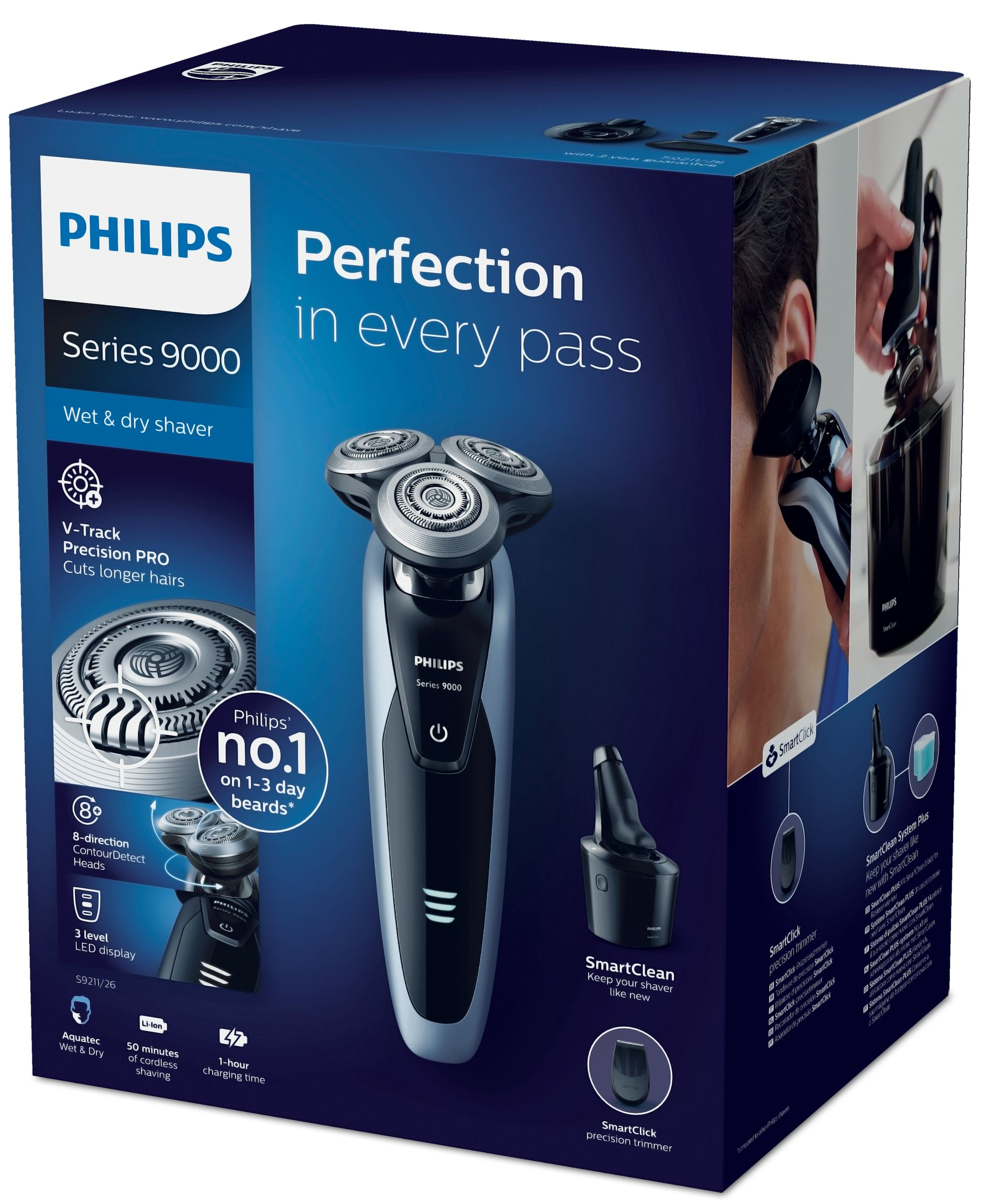 Philips SHAVER Series 9000 Wet and dry electric shaver S9111/26 – image 2