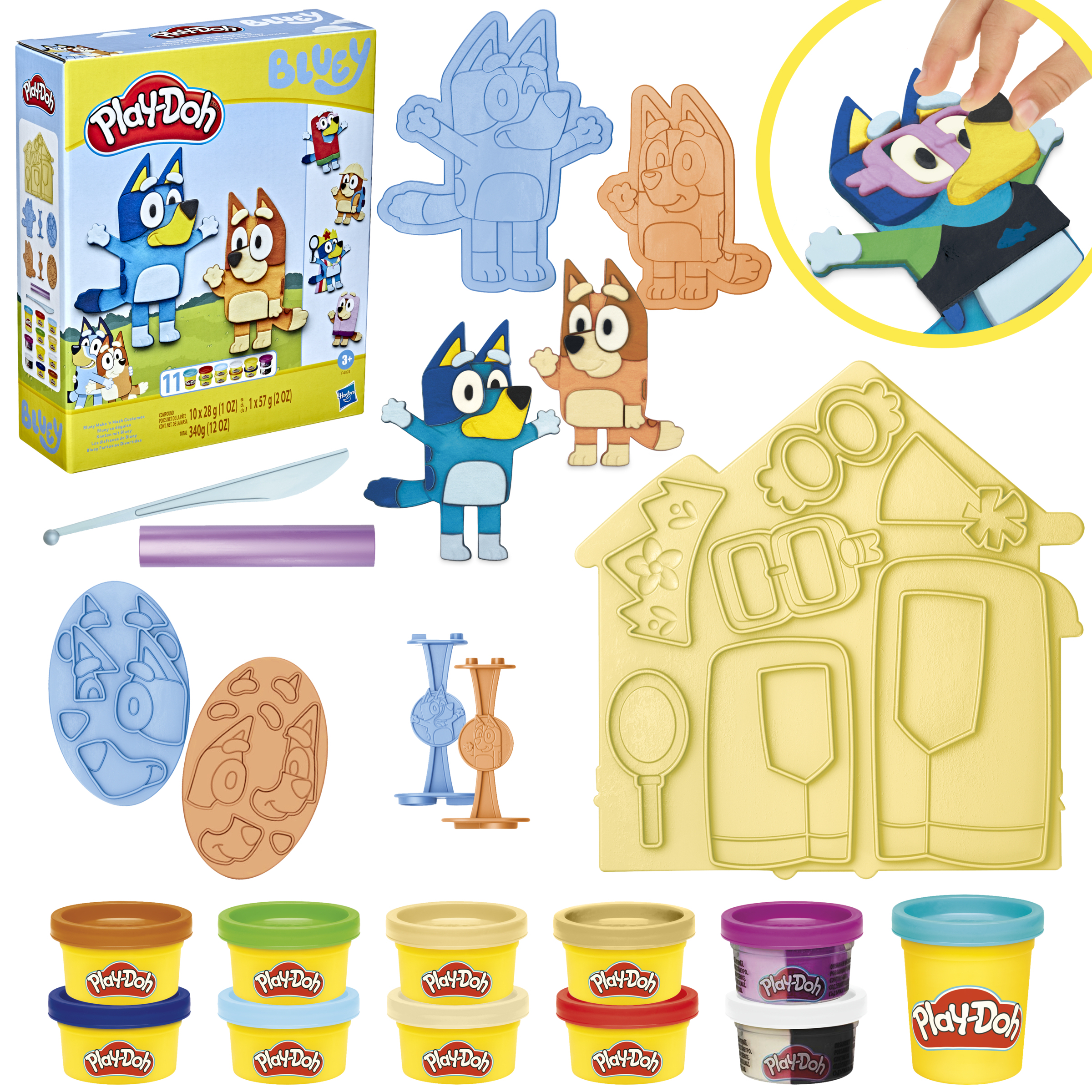 Play-Doh Bluey Make 'n Mash Costumes Playset