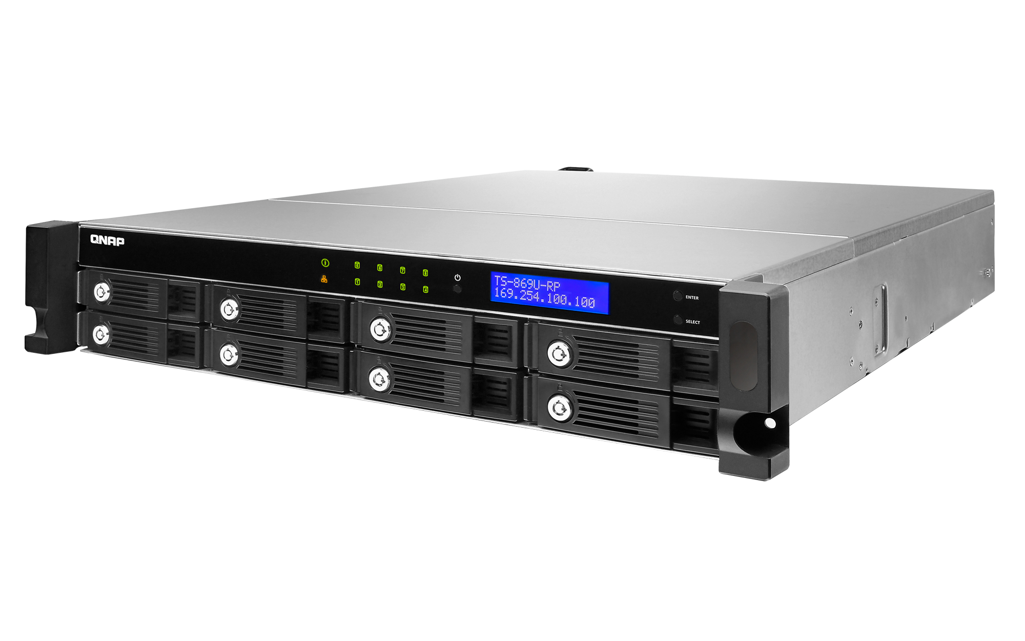 QNAP TS-869U-RP NAS/storage server Rack (2U) Intel Atom® D2700 – image 2