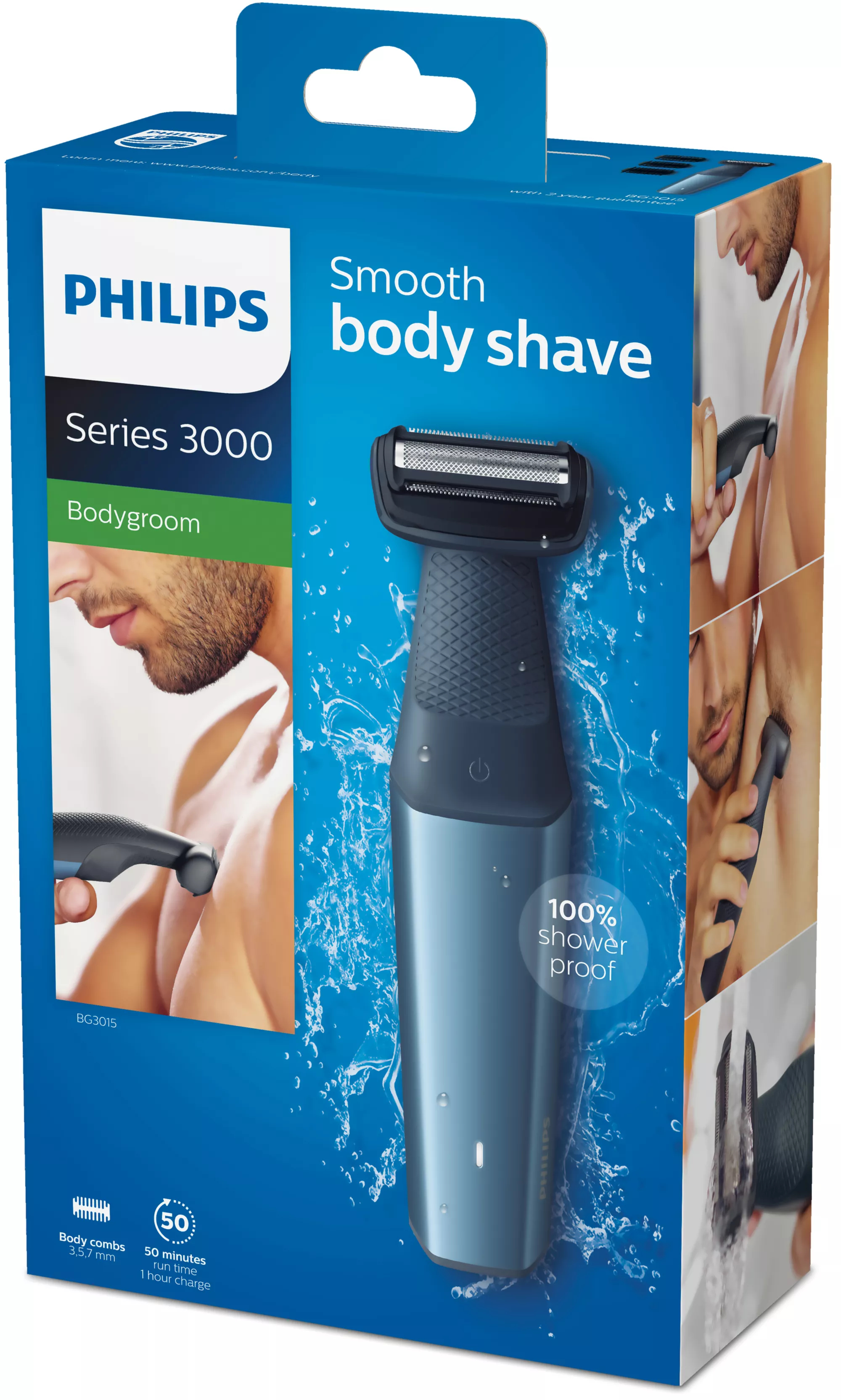 Philips BODYGROOM Series 3000 BG3015/15 Showerproof groin and body trimmer – image 2
