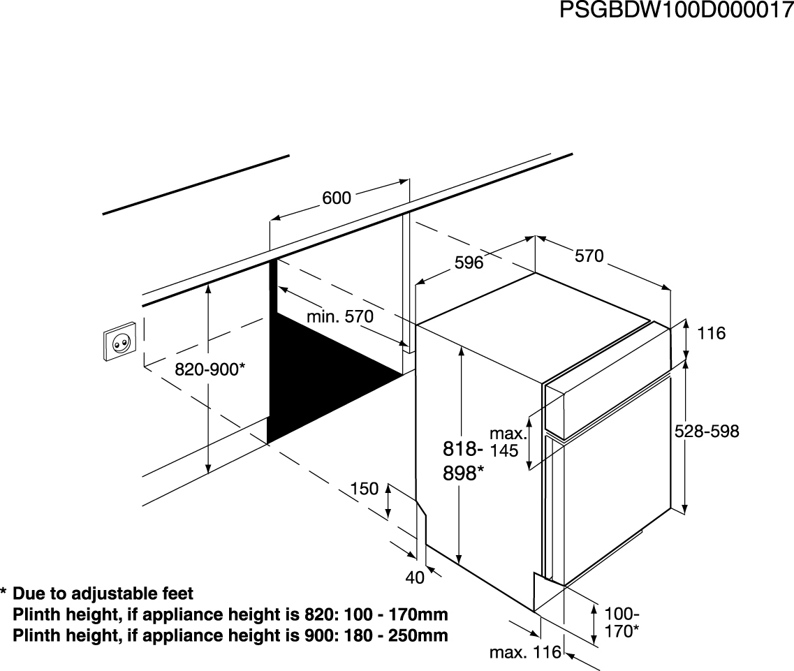 AEG F55062IM0 Semi built-in 12 place settings – image 2