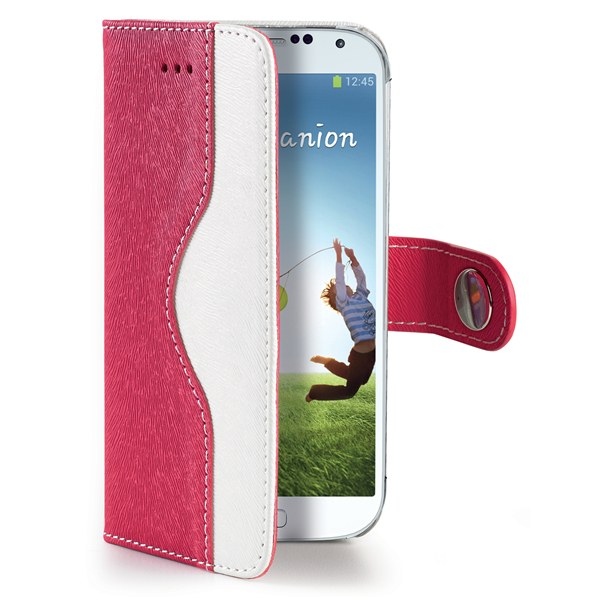 Celly ONDAGS4PK mobile phone case Wallet case Pink, White