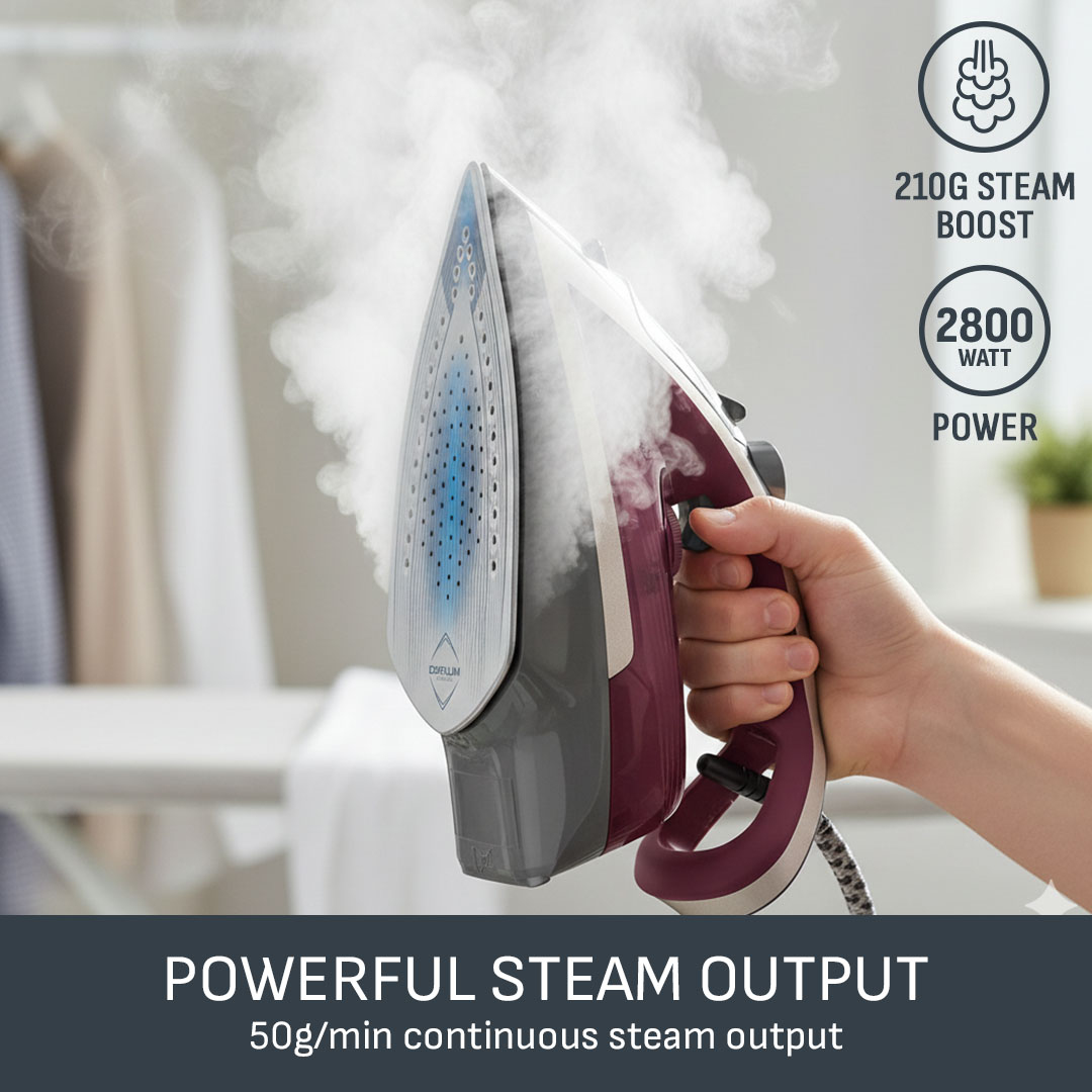 Tefal Ultraglide+ FV5872 Anti-Scale Steam Iron - Purple & Grey – image 3