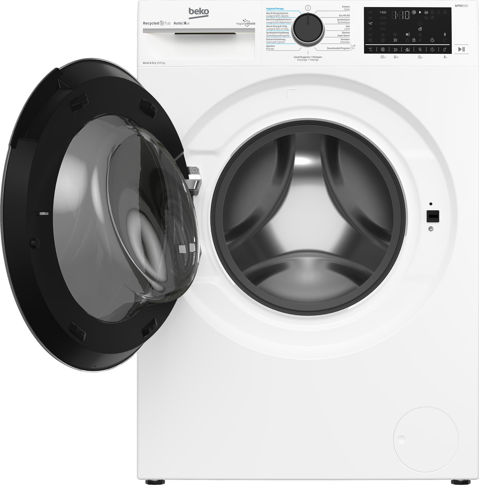 Beko B5DT510446W washer dryer Freestanding Front-load White – image 3